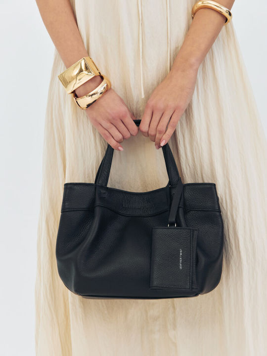 Leather Women's Shoulder Bag Black