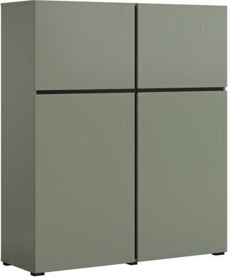 Μπουφές Alfere 105 Ξύλινος Πράσινο, Μαύρο 119x40x139cm