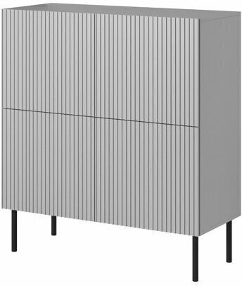 Μπουφές Evartivu 103 από Ξύλο & Μέταλλο Γκρι 100x42x110cm