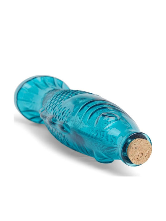 Μπλε Γυάλινη Καράφα Σχήμα Ψαριού Φελλό 535ml Gentlemen's Hardware Μπλε Γυάλινη Καράφα Σχήμα Ψαριού Φελλό 535ml Gentlemen's Hardware