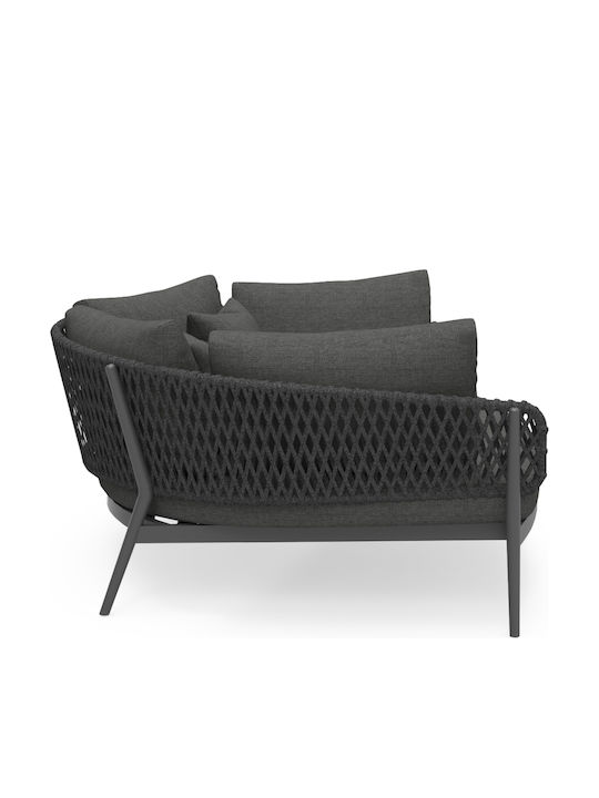 Canapea Cu Două Locuri De Exterior Din Rattan 164x144x70cm Camellia
