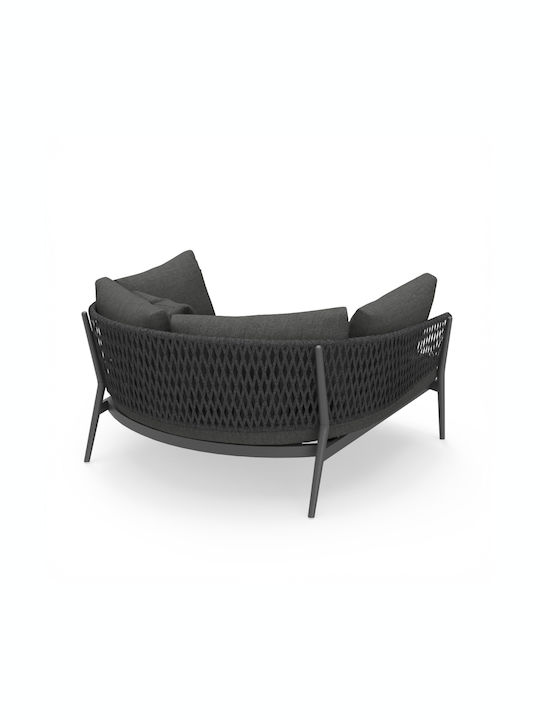 Canapea Cu Două Locuri De Exterior Din Rattan 164x144x70cm Camellia