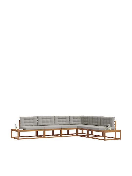 Zweisitziges Outdoor-Sofa Hölzernes mit Kissen