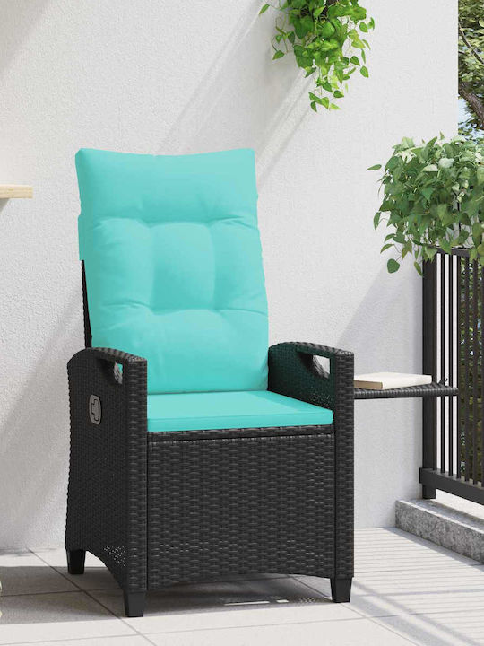 vidaXL Gartenstühle Metallisch Schwarz 56x60x112cm