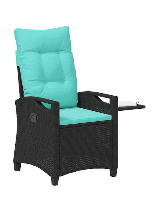 vidaXL Gartenstühle Metallisch Schwarz 56x60x112cm