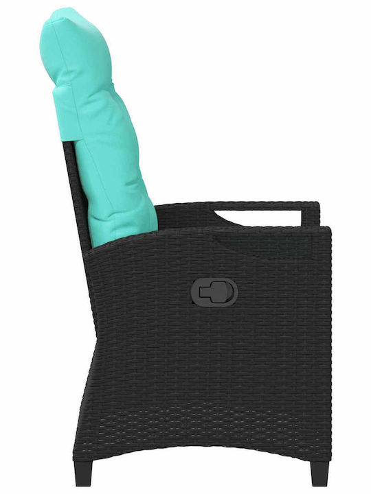 vidaXL Gartenstühle Metallisch Schwarz 56x60x112cm