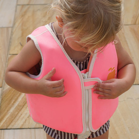 Sunnylife Swimming Vest Poppy Peach Neon Pink