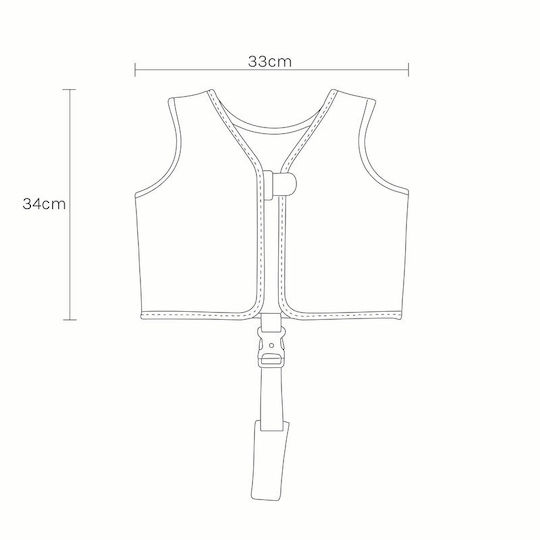 Sunnylife Swimming Vest Poppy Peach Neon Pink