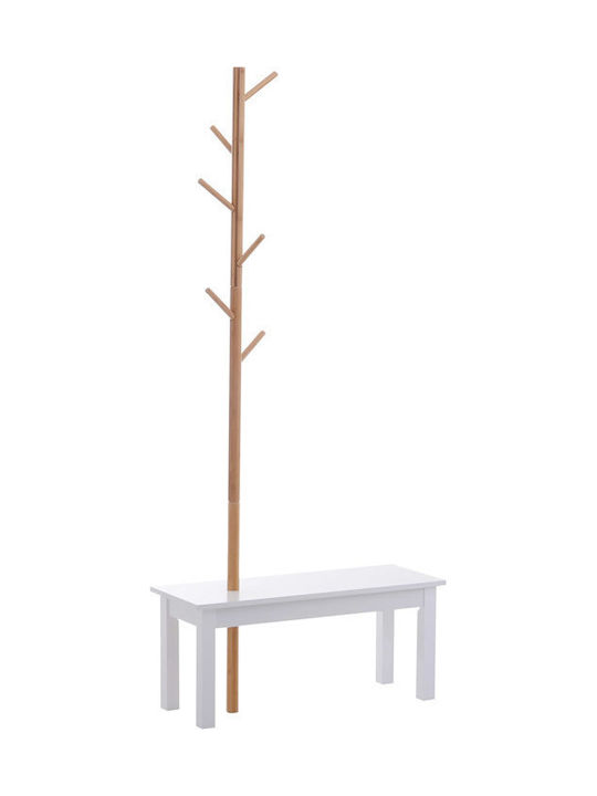 HomCom Freistehender Kleiderständer Hölzernes Braun 80x30x180cm