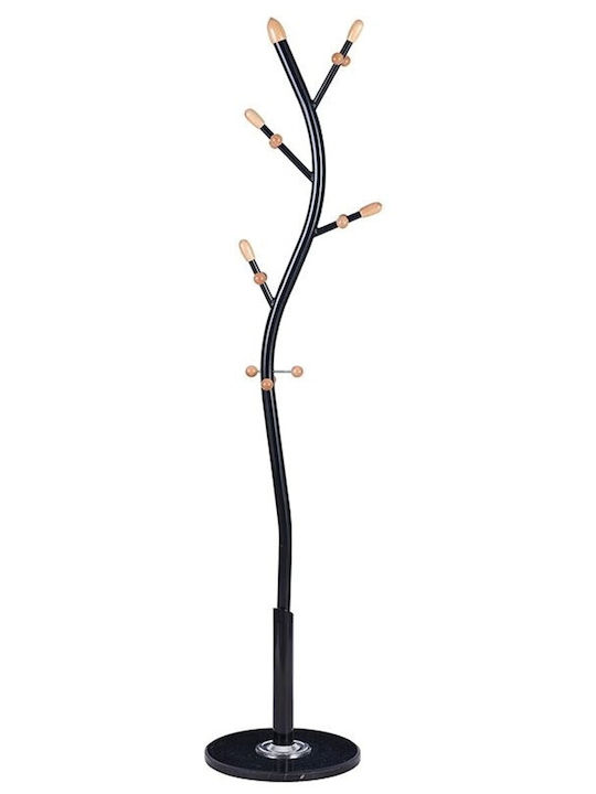VenCore Καλόγερος Μεταλλικός Μαύρος 37x37x171cm