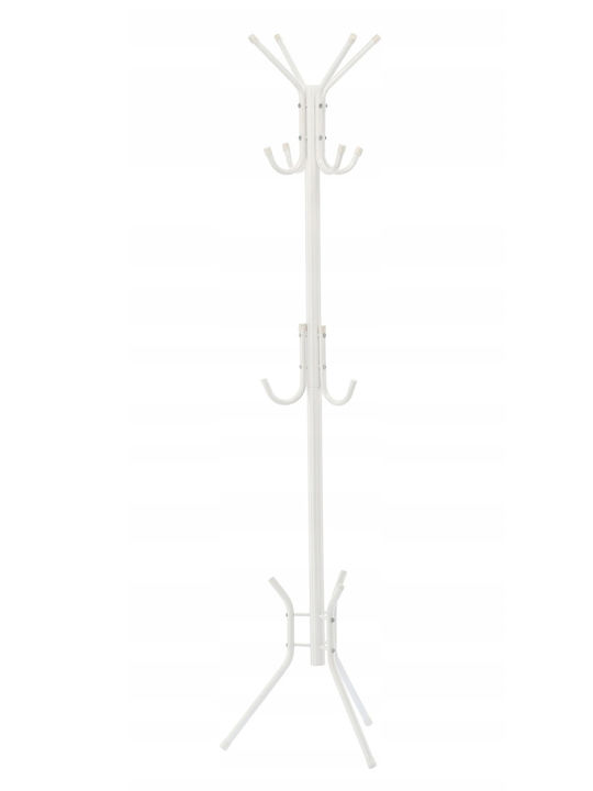 Metallic Coat Rack White 178cm