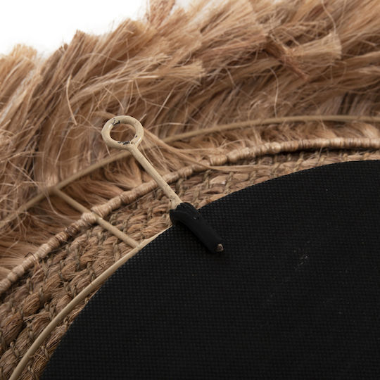 Oglindă De Perete Cu Cadru Din Rattan Bej Diametru 85cm