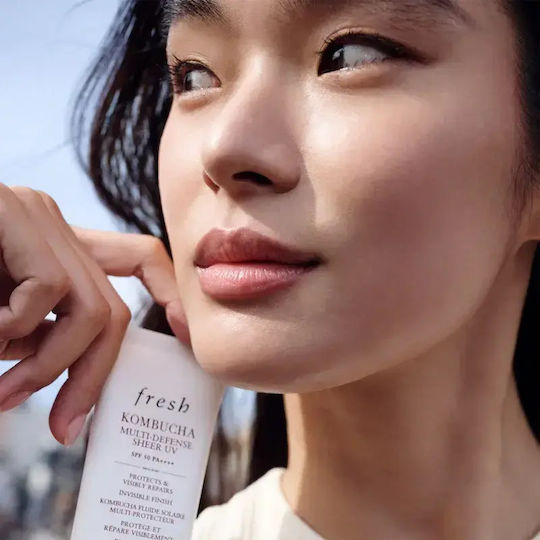 Leichter Sonnenschutzfluid Verfärbungshemmend SPF 50 Fresh Kombucha Mehrfachschutz Transparente UV 50 ml
