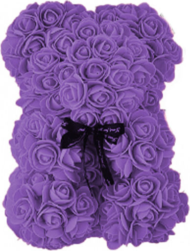 Teddy Bear Made of Purple Artificial Roses in Box My Home Luxury Teddy Bear Made of Purple Artificial Roses in Box My Home Luxury