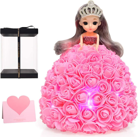 Blumenpuppe Rosa Schaumrosen Geschenk Blumenpuppe Rosa Schaumrosen Geschenk