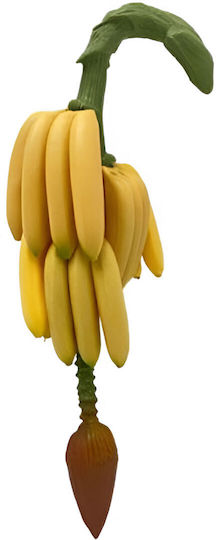 Tropical Artificial Banana Plant 60cm Realistic Tropical Fruits