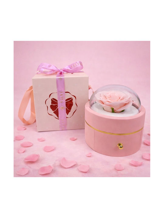 Pink Seife Rose In A Box Transparent Dome Chain Überraschung Anhänger