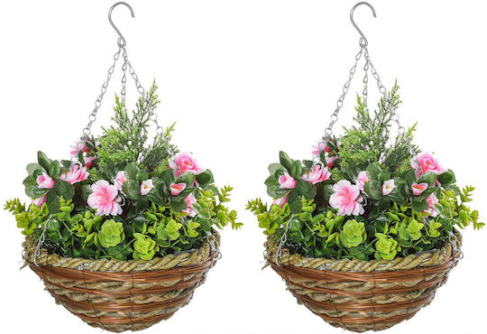 Plantă Artificială În Ghiveci 2 Bucăți Outsunny