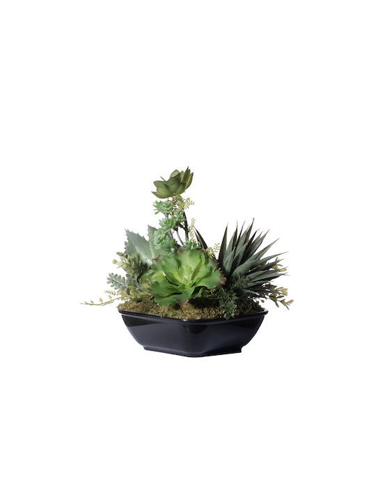 Supergreens Compoziție Plantă Suculentă Artificială Verde 19 Cm
