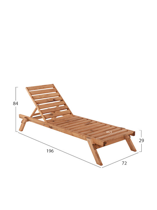 Ξαπλώστρα Ξύλινη JULES 194x65x30εκ. Ξαπλώστρα Ξύλινη JULES 194x65x30εκ.