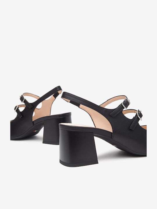 Leder Pumps Schwarz