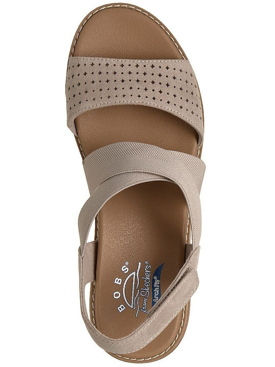 Arch Fit Damen Flache Sandalen Beige