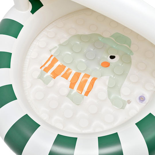 Sunnylife Eli The Elephant Children's PVC Swimming Pool 100lt Inflatable 120x106x68cm Gray