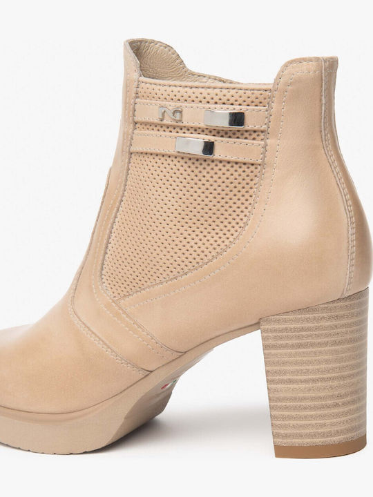 Leather Women's Ankle Boots Yellow