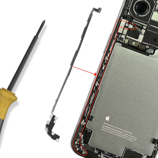 Clappio Înlocuire Antenă Microfon Dreapta Cablu Flex Integrat Iphone Air Negru