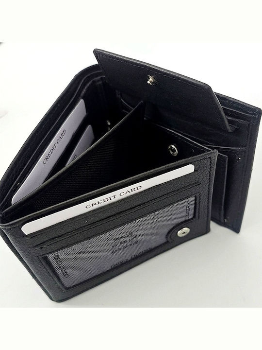 Leder Herrenbrieftasche Schwarz