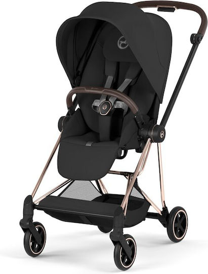 Cybex Mios Comfort Ρυθμιζόμενο Καρότσι 2 σε 1 Kατάλληλο για Nεογέννητο Sepia Black / Rosegold Frame 9.8kg