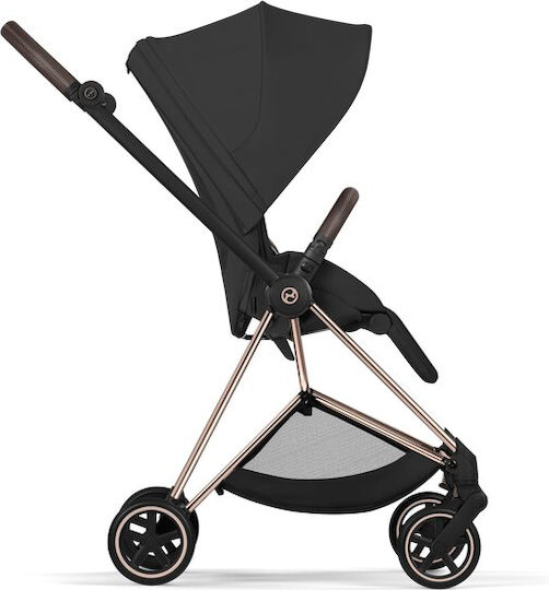 Cybex Mios Comfort Ρυθμιζόμενο Καρότσι 2 σε 1 Kατάλληλο για Nεογέννητο Sepia Black / Rosegold Frame 9.8kg
