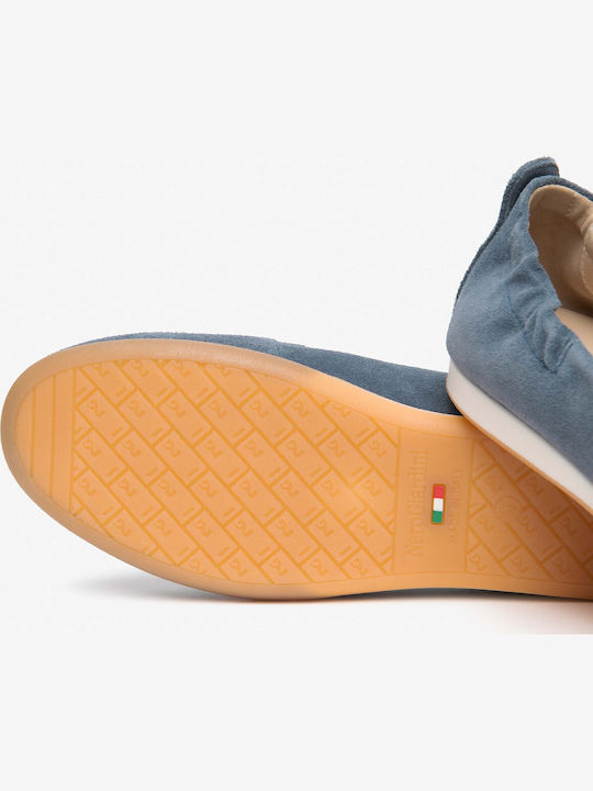 Loafers Dama Din Piele În Culoare Albastră