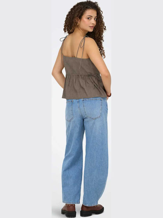 Only Singlet Women's Blouse Walnut Brown Only Singlet Women's Blouse Walnut Brown