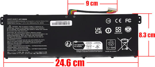 Съвместима Батерия за Acer TravelMate / Chromebook Acer Swift 3 Sf314-59 Sf313-53 Sf314-511 5 Sf514-55t Sf514-55ta с 4683mAh