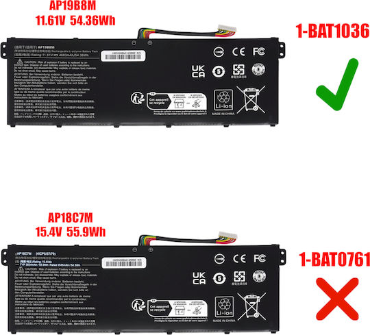 Съвместима Батерия за Acer TravelMate / Chromebook Acer Swift 3 Sf314-59 Sf313-53 Sf314-511 5 Sf514-55t Sf514-55ta с 4683mAh