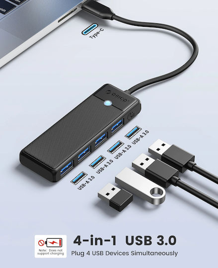 Orico USB Хъб 4 Порта USB 3.1 с USB-A Връзка Бял