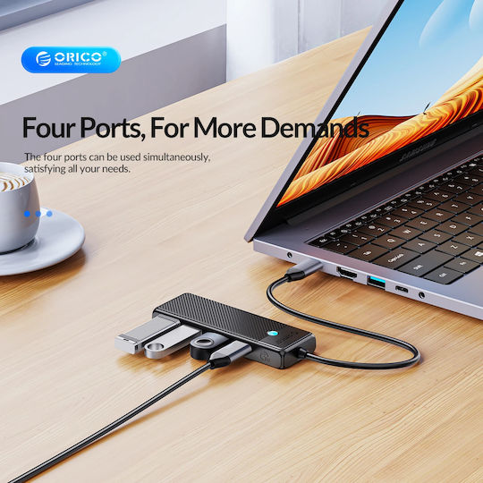 Orico USB Хъб С 4 Порта USB 3.0 С Връзка USB-C / USB-A