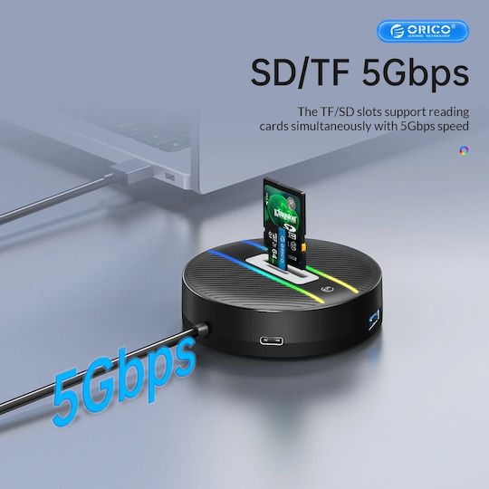 Orico USB Хъб 4 Порта USB 3.0 с Връзка USB-A Бял