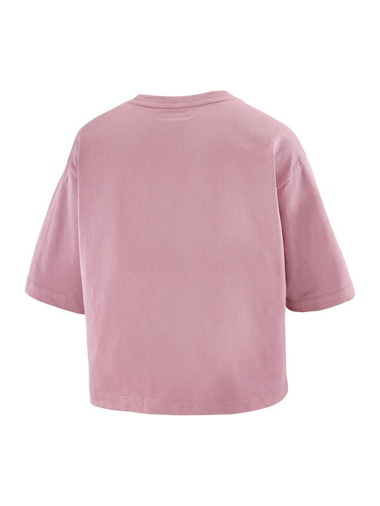 Γυναικείο Αθλητικό Crop T-shirt Fast Drying Μωβ