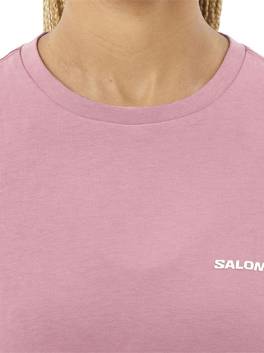 Γυναικείο Αθλητικό Crop T-shirt Fast Drying Μωβ