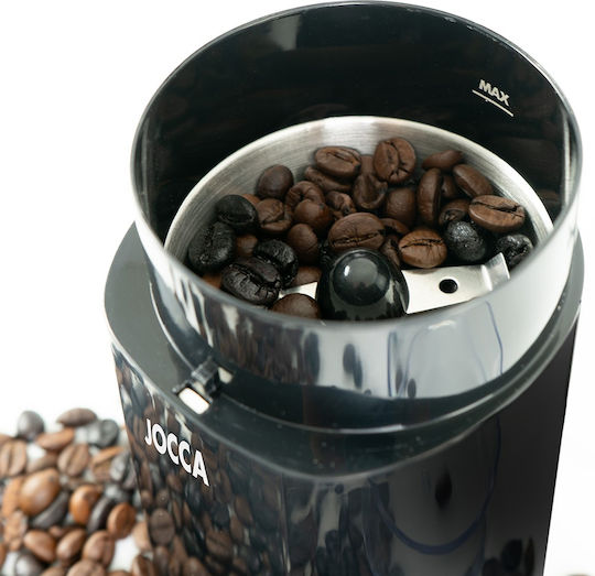 Jocca Electric Coffee Grinder with 60g Capacity Black