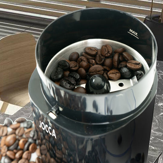 Jocca Electric Coffee Grinder with 60g Capacity Black