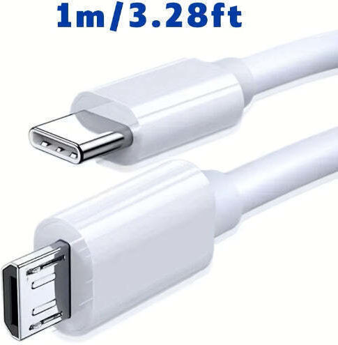 Cablu De Date USB 2.0 Pentru Încărcare Rapidă Micro USB-C Masculin - USB-C PD Alb 1m