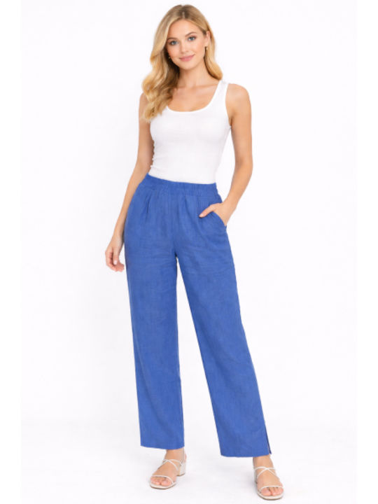 Women's Pantaloons in Regular Fit Blue SS-J172518-3-26TR-Blue