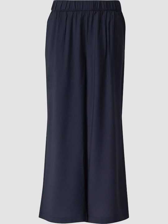 Women's Fabric Trousers Navy Blue