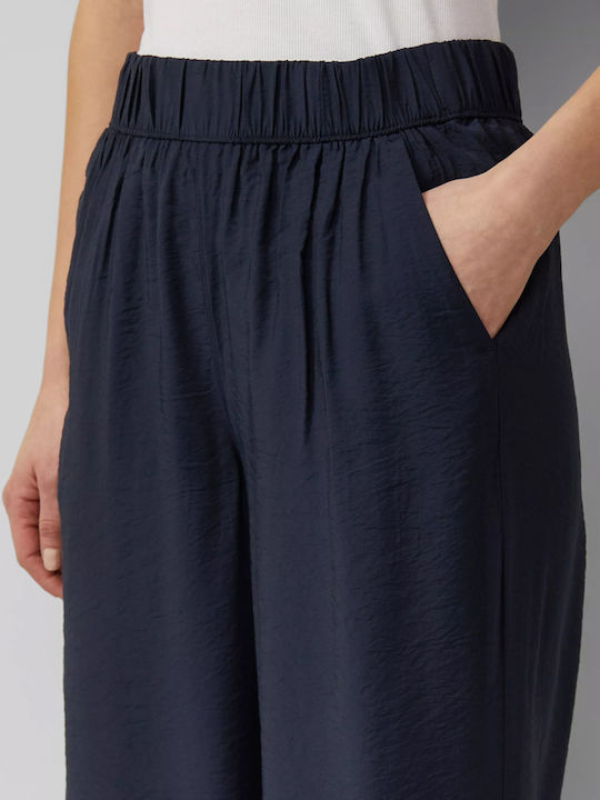 Women's Fabric Trousers Navy Blue