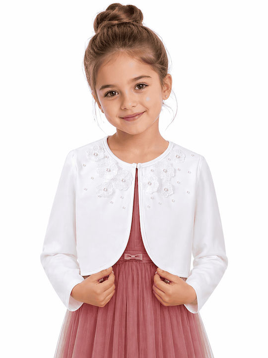 Kids Cotton White Bolero