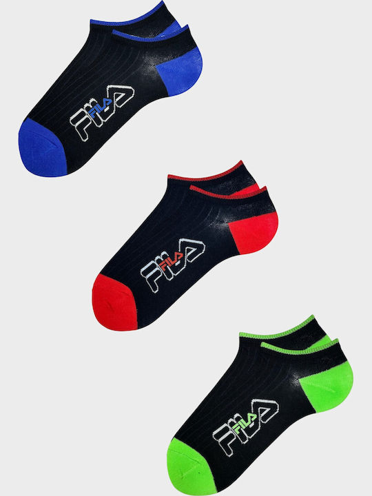 FILA Kids' Blue Ankle Socks 3 Pairs