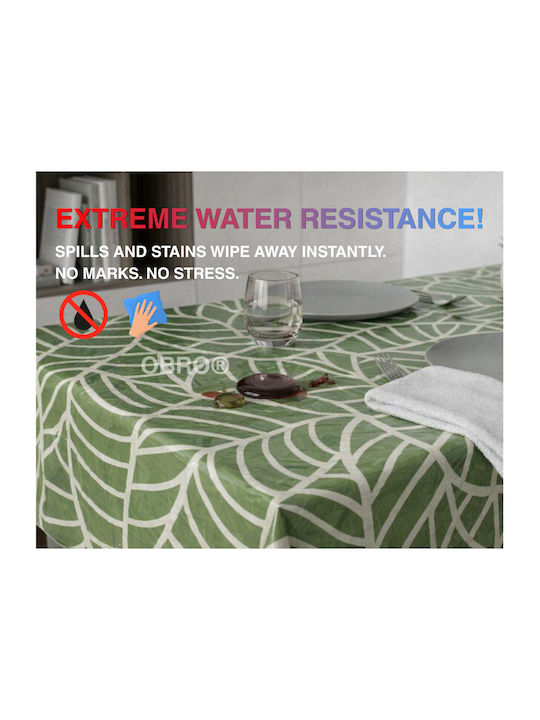 Stain Resistant Tablecloth Green 140x180cm